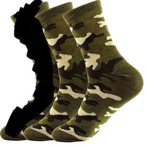 Olive Camouflage Crew Socks for Men